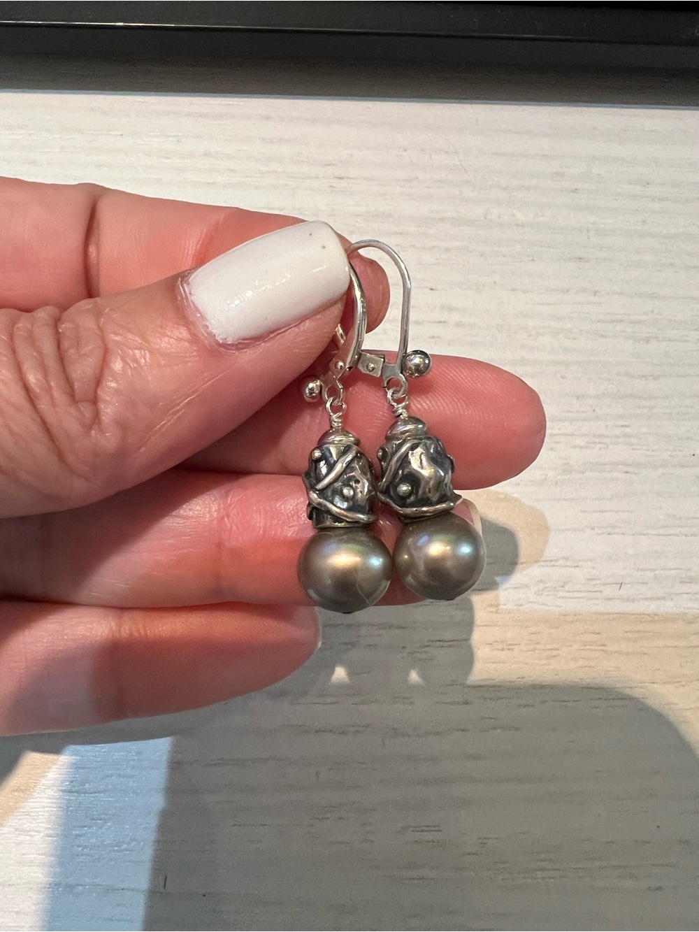 Elegant Sterling Silver Pearl Drop Earrings